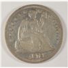 Image 1 : 1872 SEATED DOLLAR VF/XF