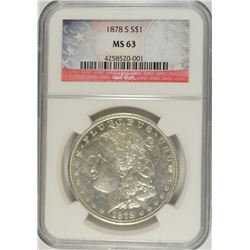 1878-S MORGAN DOLLAR NGC MS-63