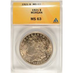 1921 MORGAN DOLLAR ANACS MS-63