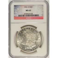 1921-D MORGAN DOLLAR NGC MS-63