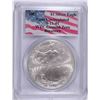 Image 1 : 2001 SILVER AMERICAN EAGLE PCGS GEM UNC (WORLD TRADE CENTER) GROUND RECOVERY ZON