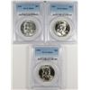 Image 1 : 1956 & 2 55 FRANKLIN HALF DOLLARS, PCGS MS-64