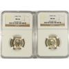 Image 1 : LOT OF ( 2 ) 1945-P SILVER JEFFERSON WAR NICKELS, NGC MS-66
