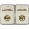 Image 1 : LOT OF ( 2 ) 1945-D SILVER JEFFERSON NICKELS, NGC MS-66