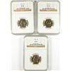 Image 1 : LOT OF (3) PROOF JEFFERSON NICKELS: 1956 NGC PF-67, 59 NGC PF-67 & 61 NGC PF-66