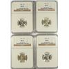 Image 1 : LOT OF ( 4 ) 1944 MERCURY DIMES, NGC MS-65