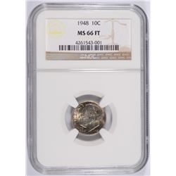 1948 MERCURY DIME, NGC MS-66 FULL TORCH