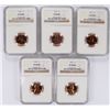 Image 1 : LOT OF ( 5 ) 1963 LINCOLN CENTS, NGC PROOF-68