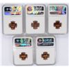 Image 2 : LOT OF ( 5 ) 1963 LINCOLN CENTS, NGC PROOF-68
