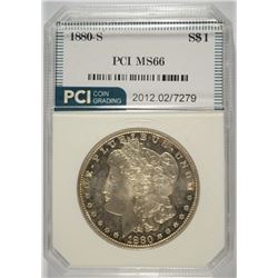 1880-S MORGAN SILVER DOLLAR, PCI MS-66  SUPERB!