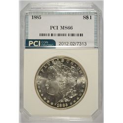 1885 MORGAN SILVER DOLLAR, PCI MS-66  WHITE!