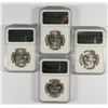Image 2 : LOT OF ( 4 ) 1958-D FRANKLIN HALF DOLLARS, NGC MS-64 FBL TOUGH!!