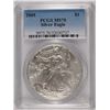 Image 1 : 2005 AMERICAN SILVER EAGLE, PCGS MS-70 RARE LISTS IN PCGS PRICE GUIDE AT $700.00
