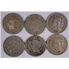 Image 1 : (6) THREE CENT NICKELS (66, 67, 68, 69, 72, 81)