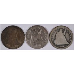(3) SEATED QUARTERS (61, 76, 77)