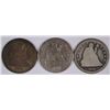 Image 1 : (3) SEATED QUARTERS (61, 76, 77)