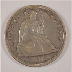 1873 SEATED DOLLAR VF-30