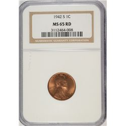 1942-S LINCOLN CENT NGC MS-65 RED !!!
