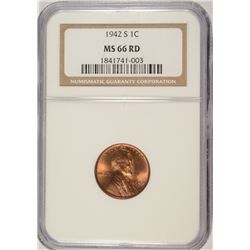 1942-S LINCOLN CENT NGC MS-66 RED !!!