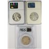 Image 2 : SET OF (P, D, S) 1935 BOONE COMMEN HALF DOLLAR'S NGC/PCGS MS-65