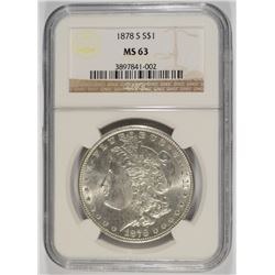 1878-S MORGAN DOLLAR NGC MS-63