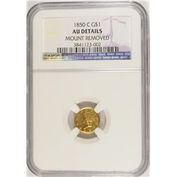 1850-C $1 GOLD DOLLARNGC AU DETAILS