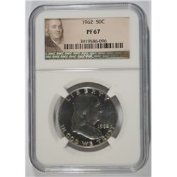 1962 FRANKLIN HALF DOLLAR, NGC PROOF-67