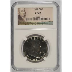 1963 FRANKLIN HALF DOLLAR, NGC PROOF-67