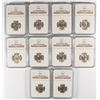 Image 1 : LOT OF ( 10 ) 1945-S JEFFERSON NICKELS, NGC  MS-66