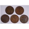 Image 1 : (5) 1851 LARGE CENTS