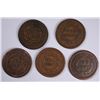 Image 2 : (5) 1851 LARGE CENTS