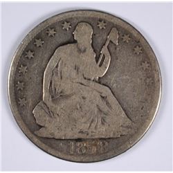 1858-O SEATED HALF DOLLAR GOOD