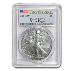 2011-W Burnished Silver American Eagle MS-70 PCGS (FS)