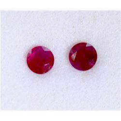 2.35 ct Ruby Round 2Pcs (6.0mm)