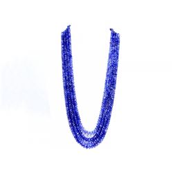 Tanzanite Beaded Necklace Rope 445.00ct or over