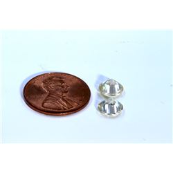 3 ct & up Yellow Zircon Round Shaped ctw 3.63 2Pcs