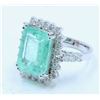 Image 3 : COPPER BEARRING PARAIBA TOURMALINE 6.15CT, 14K W/G RING 7.20GRAM / DIAMOND 1.05CT