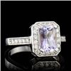 Image 1 : ONE CENTER EMERALD CUT WHITE SAPPHIRE TW 2.20CTS