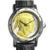 Image 2 : Ladies US Indian Head Nickel Watch - Black Leather Strap