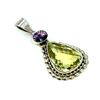 Image 2 : Sterling Silver .925 Lemon Quartz w/ Mystic Topaz