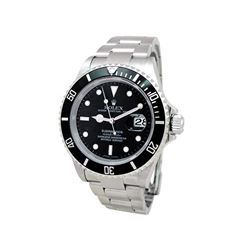 40mm Gents Rolex Stainless Steel Oyster Perpetual Submariner Watch. Black Dial. Stainless Steel Beze