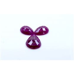 12 ct & up Natural Ruby Pear Shaped Loose Stone (12.72) 2Pcs