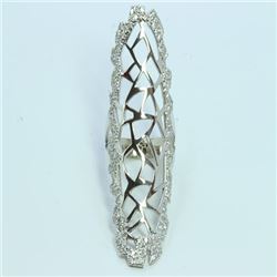 Diamond 1.02 ct Ring,  8.87 gram  14K White Gold