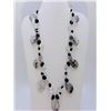 Image 1 : 371.83 ct Crystal Quartz & Black Onyx faceted Necklace