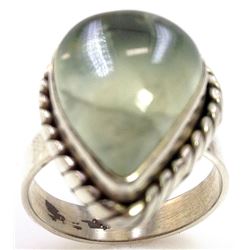 Sterling Silver .925 Lime Green Gem Stone Ring