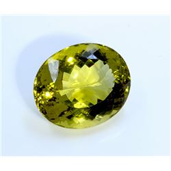 53 ct & up Green citrin Oval Shaped ctw 53.47