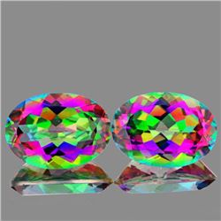 Natural Rainbow Mystic Stone Pair 13.25 ct - IF