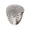 Image 3 : 18KT White Gold 7.44 ctw Diamond Ring