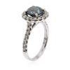 Image 3 : 14KT Gold 2.34 ctw I-2 / Very Greenish Blue & White Diamond Ring