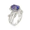 Image 3 : 18KT White Gold 3.36 ctw Tanzanite and Diamond Ring